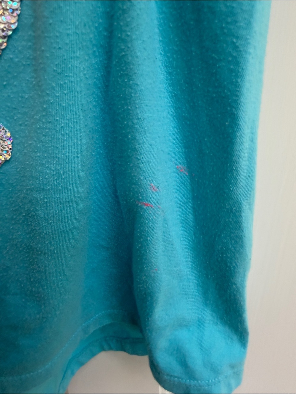 Cat & Jack XS 4 5 Turquoise Sequin Seahorse Tank Top Blouse Shirt - Picture 3 of 6